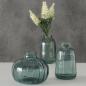 Preview: 3er Set rauchblaue Glasvasen