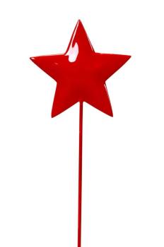 Stern zum Stecken rot