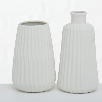 Vase 2er Set weiß