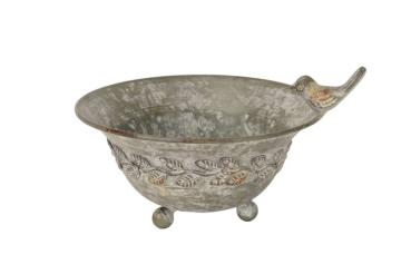 Vogeltränke zum Stellen grau