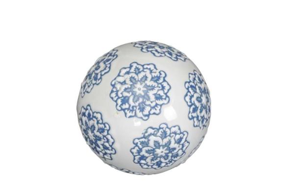 Schwimmkugel weiß/blau groß