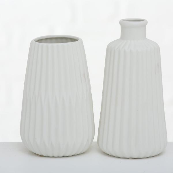 Vase 2er Set weiß