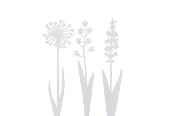 weiße Blumen 3er Set