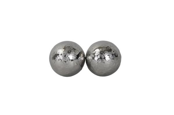 2er silber Schwimmkugeln klein