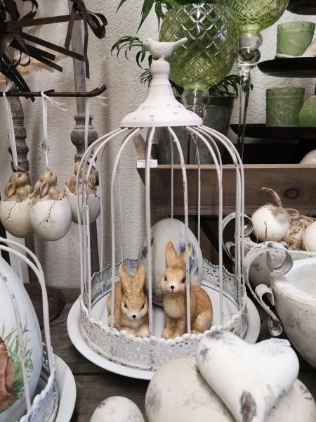 Käfig mit Teller groß