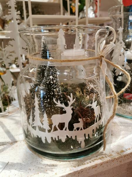 Teelichthalter für ein Glas weiß